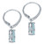 7.13 TCW Pear Cut Genuine Blue Topaz and Round Cubic Zirconia Sterling Silver Drop Earrings, 28x8mm