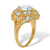 5.50 TCW Round Cubic Zirconia Yellow Gold-Plated Cluster Ring