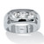 Men's 1.50 TCW Round Cubic Zirconia Ring in Platinum Plated Sizes 8-16