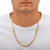 Men's Figaro-Link 2-Piece Chain Necklace and Bracelet Set Gold Ion-Plated 22" 8" (6.5mm)
