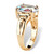 5.81 TCW Oval Aurora Borealis Cubic Zirconia Cocktail Ring Gold-Plated
