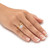 Round Cubic Zirconia 2-Piece Solitaire and Vine Wedding Ring Set 2.40 TCW Yellow Gold-Plated