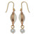 Simulated Opal and Cultured Freshwater Pearl Goldtone Drop Earrings