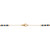 Yellow Gold Ion-Plated Stainless Steel Crystal Beaded Rosary Necklace 21"