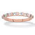 Baguette-Cut Cubic Zirconia Channel-Set Stack Ring .80 TCW Rose Gold-Plated  