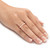 Baguette-Cut Cubic Zirconia Channel-Set Stack Ring .80 TCW Rose Gold-Plated  