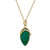 .15 TCW Cabachon Genuine Agate and Cubic Zirconia Pendant and Chain 18"-20"