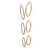 3 Pair Gold Ion-Plated Stainless Steel Hoop Earrings (1 3/10", 1 3/4", 2")