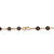 Black Crystal and Pearl Yellow Gold Ion-Plated Stainless Steel Long Necklace, 40"
