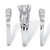 5.62 TCW Round Cubic Zirconia Three-Piece Bridal Set in Platinum-Plated    