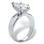 2.11 TCW Marquise-Cut Cubic Zirconia Silvertone Solitaire Ring