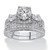 3.47 TCW Round Cubic Zirconia Two-Piece Bridal Set in Platinum-Plated   