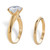 Round Cubic Zirconia 2-Piece Solitaire Wedding Ring Set 3 TCW in 14k Gold-Plated   