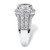 3.68 TCW Cushion-Cut and Pave Cubic Zirconia Halo Engagement Ring in Platinum-Plated   