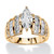 Marquise-Cut Cubic Zirconia Gold-Plated Ring 