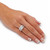 3.31 TCW Square Cubic Zironica Two-Piece Halo Bridal Ring Set in Platinum-plated 