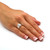 Marquise-Cut Cubic Zirconia Solitaire Wide Band Platinum-Plated Ring 2.48 TCW  