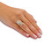 1/7 TCW Round Pave Diamond Cluster Ring in 18k Gold-plated  