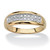 Men's Pave Diamond Wedding Band 1/8 TCW in 18k Gold-Plated   