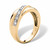 Men's 1/10 TCW Round Diamond Wedding Band in 18k Gold-Plated   