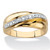 Men's 1/10 TCW Round Diamond Wedding Band in 18k Gold-Plated   