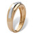 Men's Diamond Accent Two-Tone Band in 18k Yellow Gold-Plated   