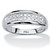 Men's Round Genuine Diamond Wedding Ring 1/8 TCW in Platinum-plated 