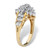 1/10 TCW Round Diamond Marquise-Shaped Step Ring in Gold-Plated  