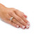 1/10 TCW Round Diamond Marquise-Shaped Step Ring in Gold-Plated  