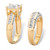 3.31 TCW Princess-Cut Cubic Zirconia 2-Piece Channel-Set Bridal Ring Set in 14k Gold-plated  