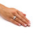4.95 TCW Emerald-Cut Cubic Zirconia Engagement Anniversary Ring in Platinum-Plated    