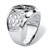 Men's Onyx Eagle Nugget Ring in Silvertone
