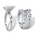 Marquise-Cut Cubic Zirconia 2 Piece Jacket Bridal Ring Set 3.57 TCW in Silvertone 