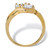 Round Cubic Zirconia 2-Stone Bypass Ring 1.96 TCW in 14k Gold-plated  