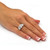 2 Piece 5.66 TCW Round Cubic Zirconia Bridal Ring Set in Platinum-Plated   