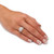 2.37 TCW Princess-Cut Cubic Zirconia 14k Gold-Plated 3-Piece Double Halo Bridal Ring Set 