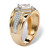 Men's 1.44 TCW Square-Cut Cubic Zirconia Octagon Ring in 14k Gold-Plated   
