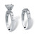 2 Piece 3.46 TCW Princess-Cut Cubic Zirconia Bridal Ring Set in Platinum-plated  