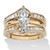 3.57 TCW Marquise-Cut Cubic Zirconia Two-Piece Jacket Bridal Set in 14k Gold-plated  
