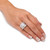 Round Cubic Zirconia Multi-Row Scoop Engagement Ring 7.15 TCW in Platinum-plated