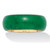 Genuine Jade 14k Gold-Plated Sterling Silver Band