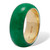 Genuine Jade 14k Gold-Plated Sterling Silver Band