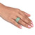 Genuine Green Jade Flower Eternity Band