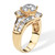4.79 TCW Round Cubic Zirconia Bypass Ring in 14k Gold-Plated   