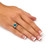 14-Piece Platinum-Plated Interchangeable Ring Set with Genuine and Simulated Stones