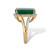 Genuine Green Emerald and White Topaz Split-Shank Two-Tone Cocktail Ring 9.05 TCW Gold-Plated  