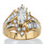 3.20 TCW Marquise-Cut Cubic Zirconia Engagement Anniversary Ring in 18k Gold-Plated 