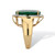 Cushion-Cut Genuine Green Emerald and White Topaz Two-Tone Cocktail Ring 11.24 TCW Gold-Plated 