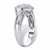 1/7 TCW Diamond Heart-Shaped Platinum-Plated Floating Halo Ring