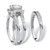 2.29 TCW Round Cubic Zirconia Channel-Set 2-Piece Jacket Bridal Set in Platinum-Plated   